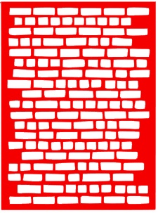 Трафарет - Кирпич1, 15*20см