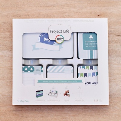 Набір карток Project Life by Becky Higgins - Core Kit - Baby Boy, 616 штук