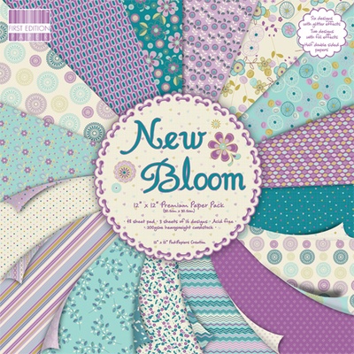 Набір паперу для скрапбукінгу First Edition - New Bloom, 48 аркушів, розмір 30x30см.