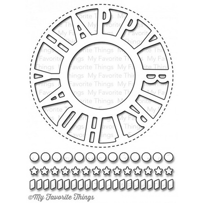 Ніж для вирубки My Favorite Things - Die-namics Birthday Centerpieces, 4 шт.