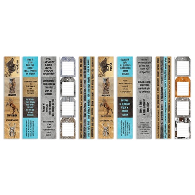 Набір смужок з зображеннями для декорування. Набір Grunge&Mechanics, ТМ Fabrika Decoru