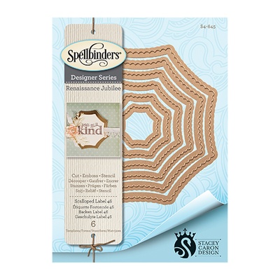 Нож для вырубки от Spellbinders - Stacey Caron - Renaissance Jubilee - Scalloped Label 46