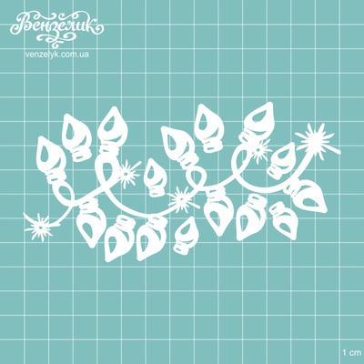 Чипборд від Вензелик - гірлянда 01, розмір: 131x66 мм