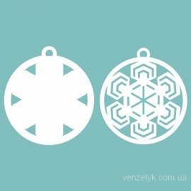 Чипборд від Вензелик - двошарове прикраса 05, розмір: 41x45 мм