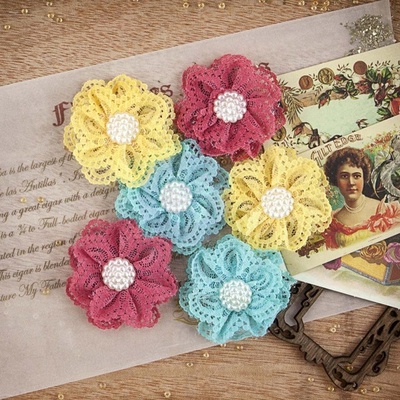 ЦІНУ ЗНИЖЕНО! Набір тканинних квітів Prima - Cigar Box Secrets - Culebra