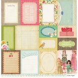 Аркуш з картинками Crate Paper - Accent Cuts Pretty Party, 30x30 см, двосторонній