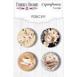 Скрапфишки 4шт. Набор 311, Sentimental Story, ТМ Фабрика Декору