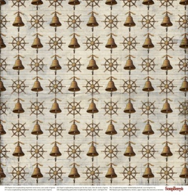 Бумага для скрапбукинга от ScrapBerry's - Сокровища пиратов - Карточки 2, 30,5х30,5 см., 190 гр/м, двусторонняя