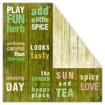 Набір двостороннього скрап-паперу UHK Gallery - LOFT LOFT Herbs, 30,5x30,5см, 6 аркушів