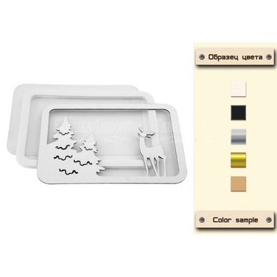 Заготовка для шейкера Зима у віконці 13x9 см, колір срібло, ТМ Фабрика Декору