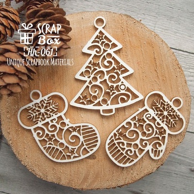 Чипборд ScrapBox - Набір нової атрибутіки Hh-061