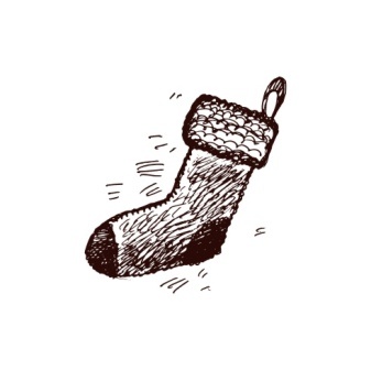 Акриловый штамп Christmas Stamp SR029 Носок, размер 2,3 * 2,4 см