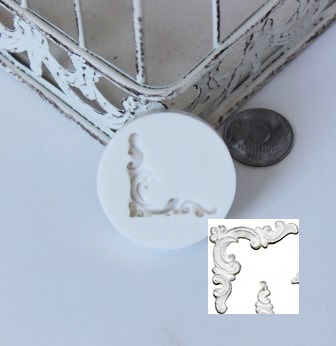 Силиконовая форма (молд) - Уголок, размер: 27х27мм