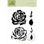 Набір акрилових штампів Lesia Zgharda FL069 Троянда з пелюстками, 6 шт