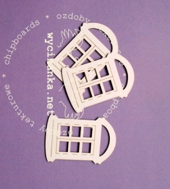 Чипборд от Wycianka - Окна, узор 1, 3 шт.