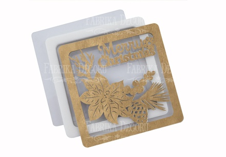 Заготовка для шейкера Merry Christmas 9x9 см, колір крафт, ТМ Фабрика Декору