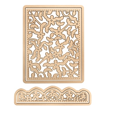 Ножі від Spellbinders — Framed Floral Card Front