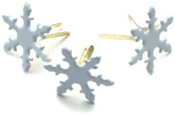 Снежинки-брадсы Creative Impressions -  Snowflakes/White, 50 штук