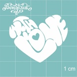 Чипборд від Вензелик - Сердечко 09, розмір: 31x38 мм