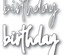 Ножі для вирубки від Memory Box - Birthday Jotted Script