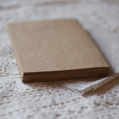 Блок для блокнота А6. Колір: крафт