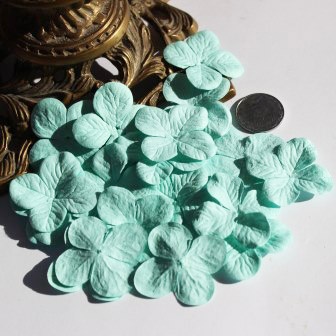 Гортензия, цвет: аквамарин, 3,2 см, 20 шт.