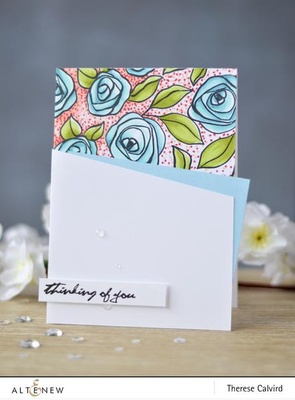 Набор штампов от Altenew - Bamboo Rose Stamp Set - Бамбуковая роза