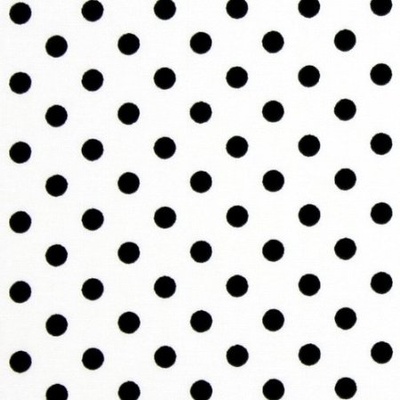 Тканина 100% бавовна - Горох чорний на білому, 45x55см