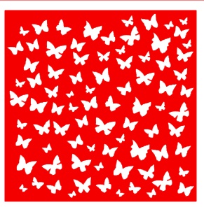 Трафарет - Фон бабочки, 18*18см