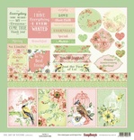 Бумага для скрапбукинга от ScrapBerry's - Разрисованная Вуаль - Карты 2, 1 лист, АНГ, 30,5х30,5 см, 190 г/м, односторонняя