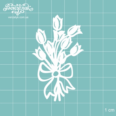 Чипборд від Вензелик - Тюльпани, розмір: 40x67 мм