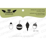 Акриловый штамп Lesia Zgharda SR193 Balloon+bulb+acorn, 4 шт., размер набора 9x5 см