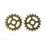 Металева шестерня, колір антична бронза, діаметр 15 мм, 1 шт.