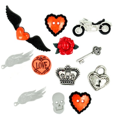 Набір декоративних ґудзиків Dress It Up - Angel Heart