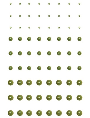 Клейові напівперлинки Want2Scrap  - Pearls - Sage Green, 72