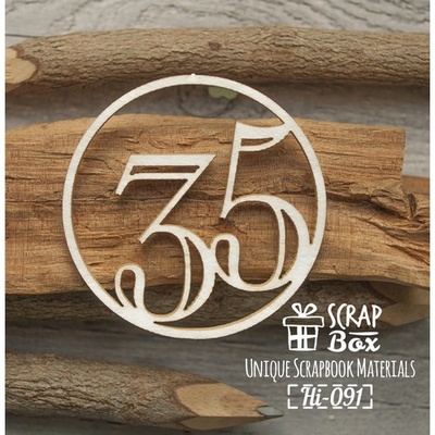 Чипборд ScrapBox - Цифра 35