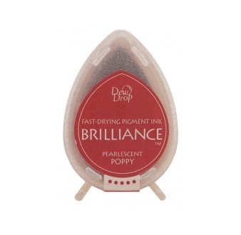 Чорнило для штампінгу Tsukineko - Brilliance Dew Drops Poppy