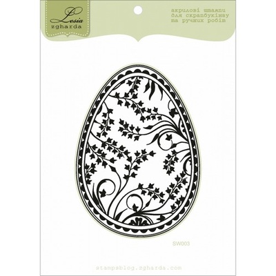 Акриловый штамп Lesia Zgharda Писанка велика SW003, 6,6*9,2см