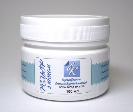 Рельеф белый (текстурная паста) с песком от Евгения Курдибановская ТМ, 100 гр