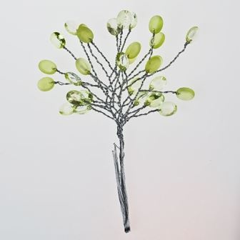 Мини-веточки с акриловыми капельками от Scrapberry's, ЗЕЛЕНЫЕ