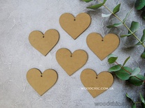 Заготовка для декорування від WOODchic - "Серце маленьке", 9.5x9.5см