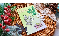 Ніж для вирубки "Святковий гостролист" від AgiArt, 48*71 мм