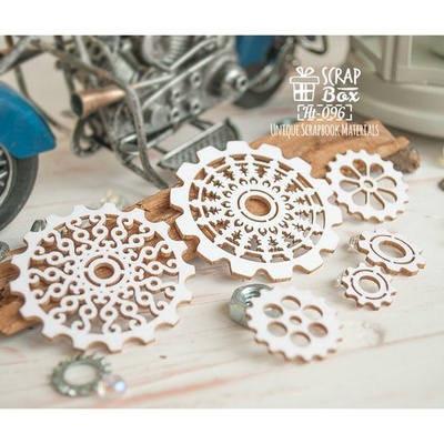 Чипборд ScrapBox - Набір шестерень №3 Ht - 096