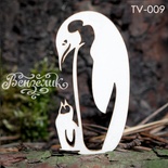 Чипборд від Вензелик - Пінгвіни, розмір: 34x64 мм