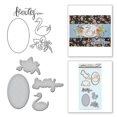 Ніж для вирубки + штампи від Spellbinders - Quite Contrary - Debi Adams - Beauty & Elegance