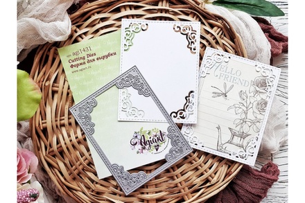 Форма для вирубки "Рамка - підкладка для фото "Вишукана" 7.5*10 см" від AgiArt