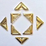 Набор металлических уголков, цвет золото, 17х4мм, 4 шт.