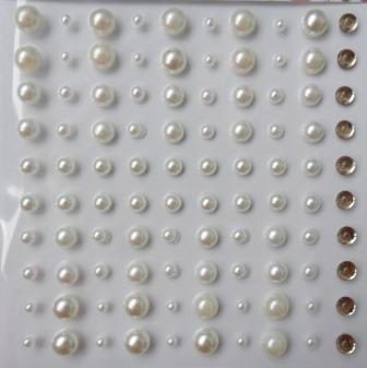 Половинки жемчужинок на клеевой основе "Шампанское", 100 шт.