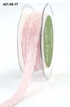 Вязаное кружево Pink, ширина 1,3 см, длина 90 см, цвет розовый
