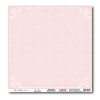 Лист бумаги для скрапбукинга  от ScrapBerry's - Свадебная - Розовый 1